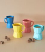 SET TAZAS CAFÉ MOKA COLORES CERÁMICA - Imagen 3