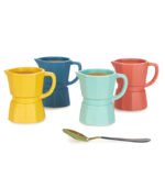 SET TAZAS CAFÉ MOKA COLORES CERÁMICA - Imagen 6