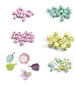 PERLAS DE MADERA HOJAS Y FLORES - Imagen 2