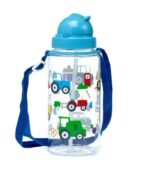SHATTERABLE CHILDREN'S WATER BOTTLE SMALL TRACTORS
