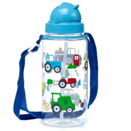 SHATTERABLE CHILDREN'S WATER BOTTLE SMALL TRACTORS