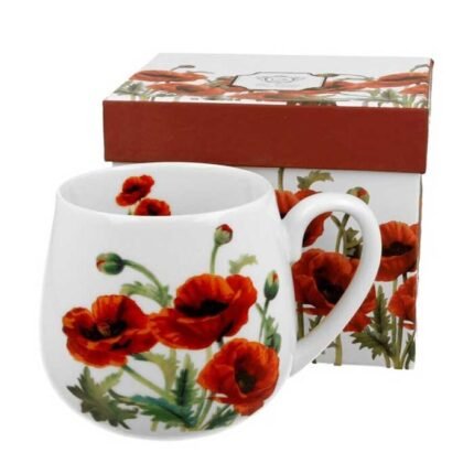 TAZA PORCELANA AMAPOLAS 430 ML