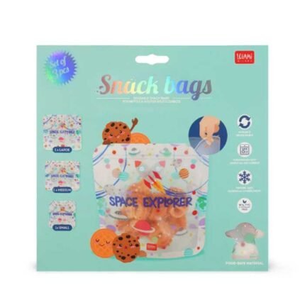 SET DE 3 BOLSAS PARA ALIMENTOS - SPACE