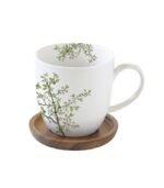 TAZA PORCELANA NATURA VERDE 350 ML