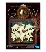 Bright 3D dinosaurs in the dark