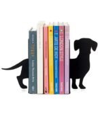 Black metal teckel holder