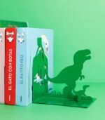 SUJETALIBROS JURASSIC VERDE DE METAL - Imagen 2